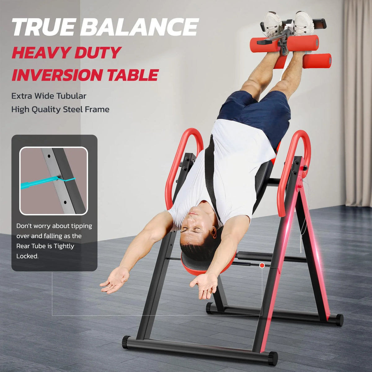 YOLEO Adjustable Inversion Table - 300-Pound Capacity