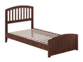 AFI Quincy Twin Solid Wood Low Profile Platform Bed With Matching Footboard, Walnut