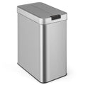 13.2 Gallon Motion Sensor Stainless Steel Trash Can, Silver