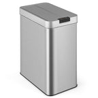 13.2 Gallon Motion Sensor Stainless Steel Trash Can, Silver