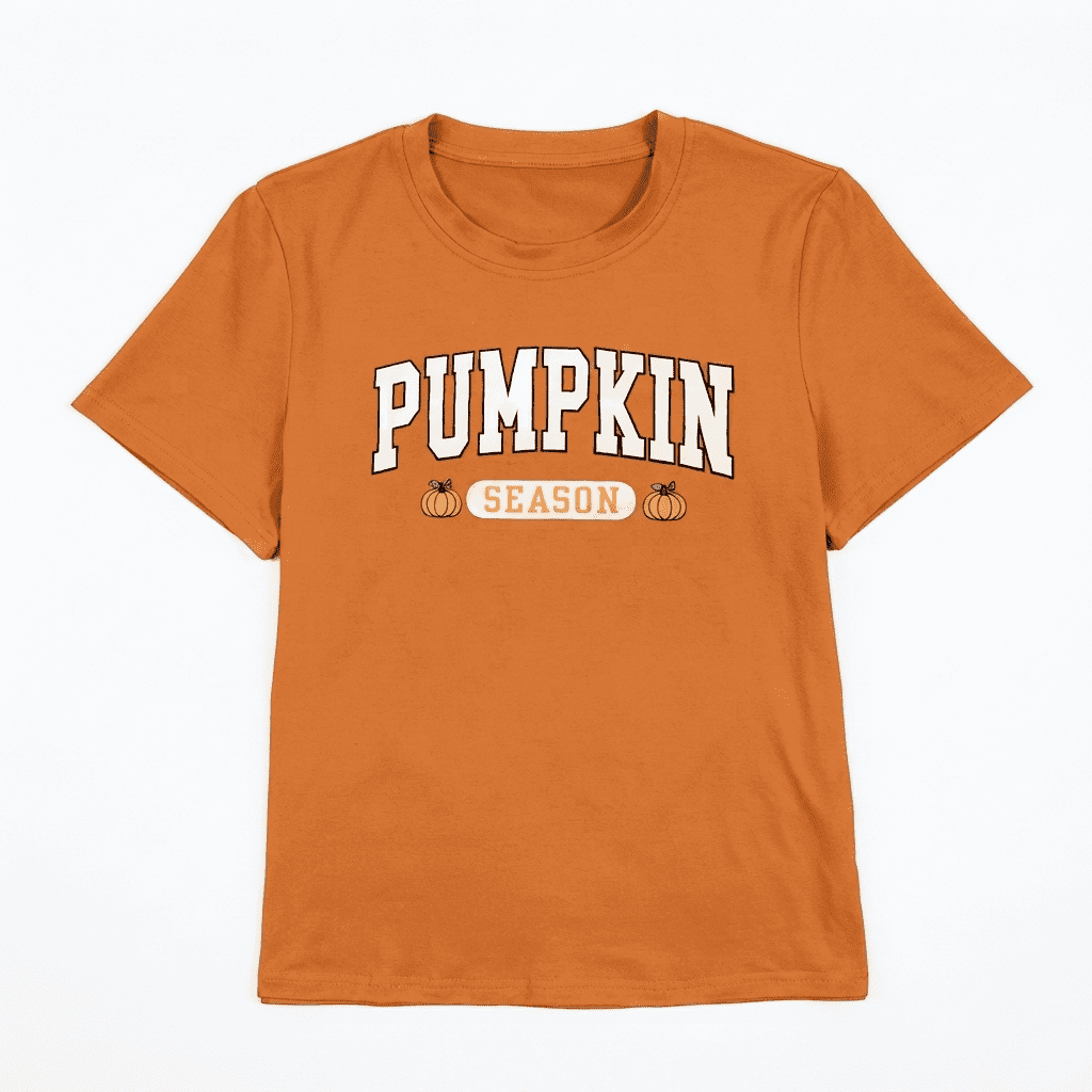 DEXIO Halloween Pumpkin Season Shirts for Women Graphic T-Shirts Fall Casual Short Sleeve Tops Orange XXL
