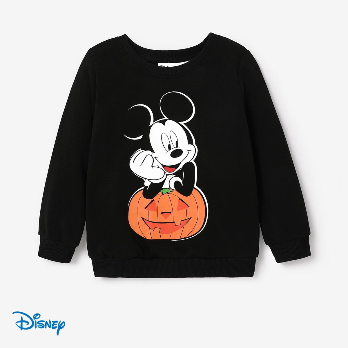 Disney Mickey Mouse Boys Graphic Sweatshirts Halloween Pumpkin Family Matching Outfits Pullover Tops