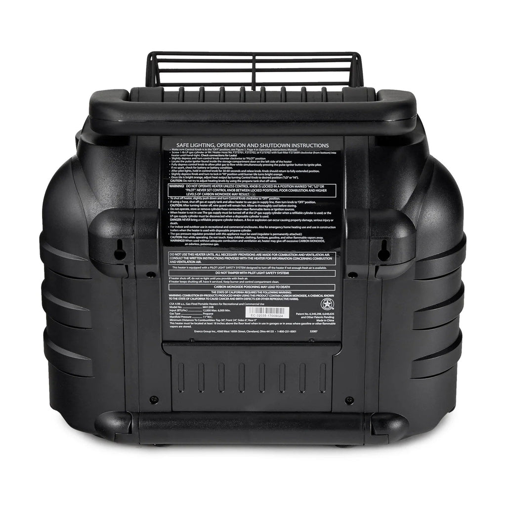 Portable Propane Heater, 12,000 BTU, 2 Heat Settings, ODS Safety Shut-Off, Camo