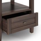 Solid Wood Rectangle End Table With Drawer And Shelf, 18.1in D x 20in W x 19.5in H - Norfolk