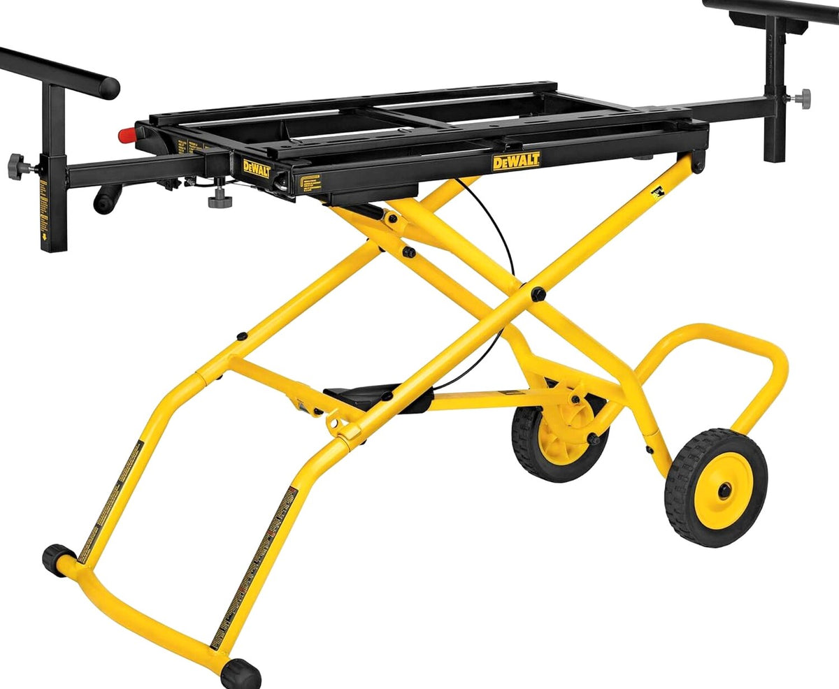 DEWALT Rolling Miter Saw Stand With Wheels, Yellow - DWX726