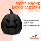 Paper Mache Jack-o'-Lantern Decoration, 8.3", Halloween by Way To Celebrate