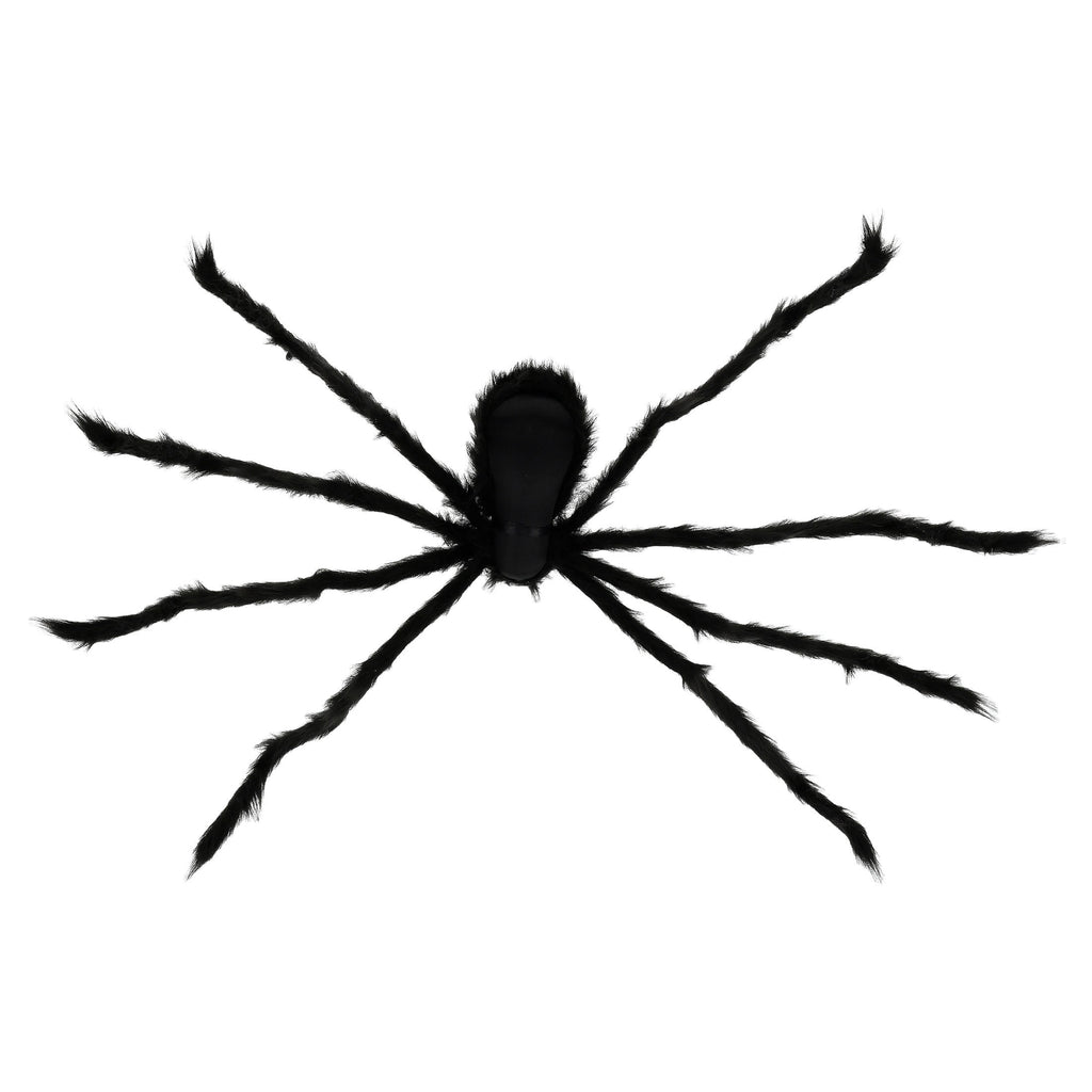 Furry Spider Decoration, Black, 50", Halloween by Way To Celebrate