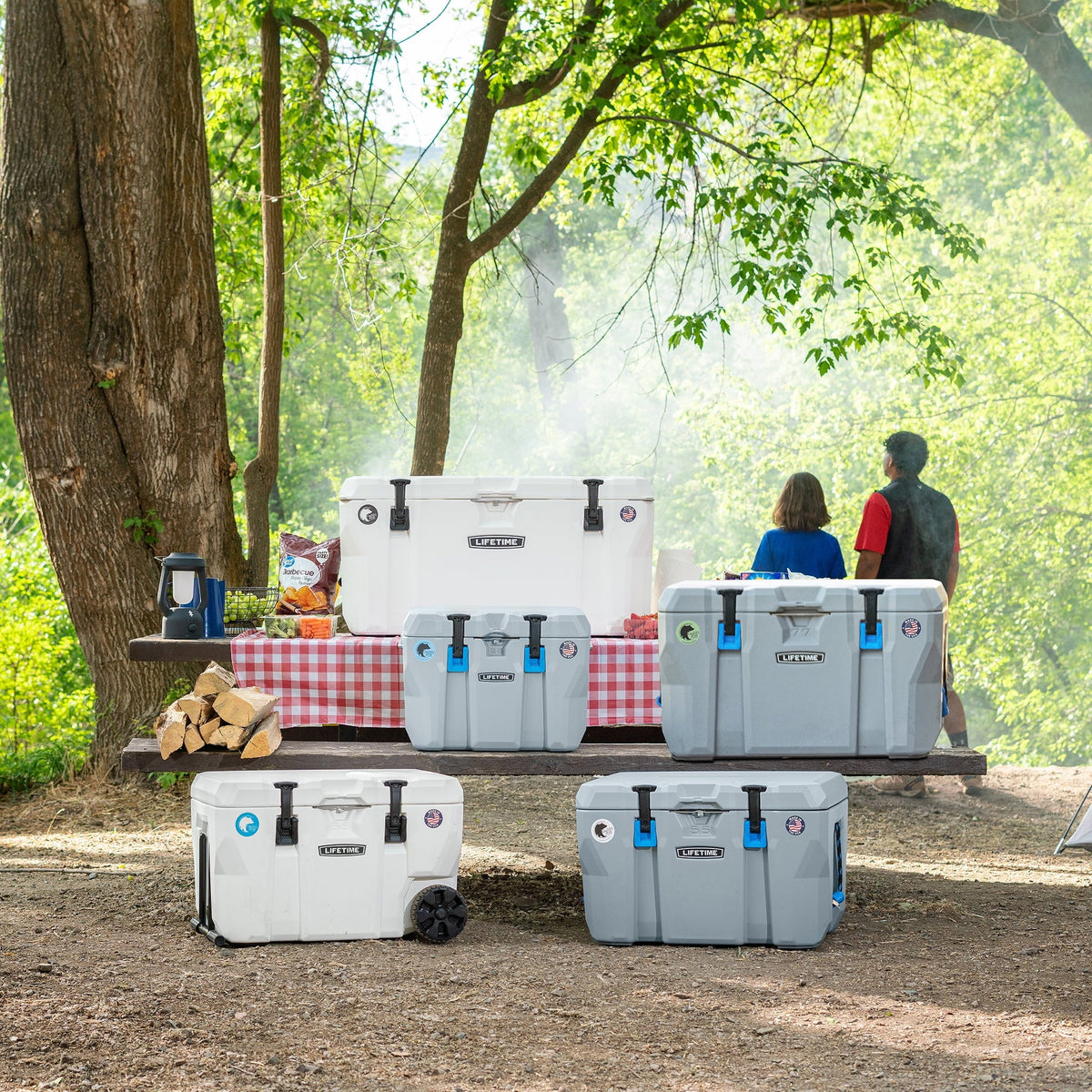 Lifetime Bear-Resistant High Performance Camping Cooler, 28 qt, 20 Can Capacity, Boulder Gray - 91289