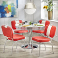 Simple Living 5-Piece Dining Set With Round Table And 4 Chairs - Raleigh Retro