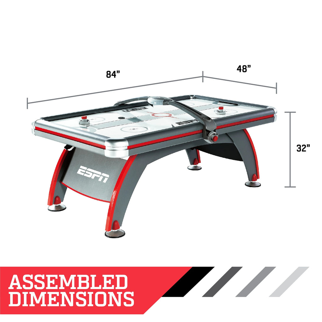 ESPN Air Powered Hockey Table 84 inch, Gray