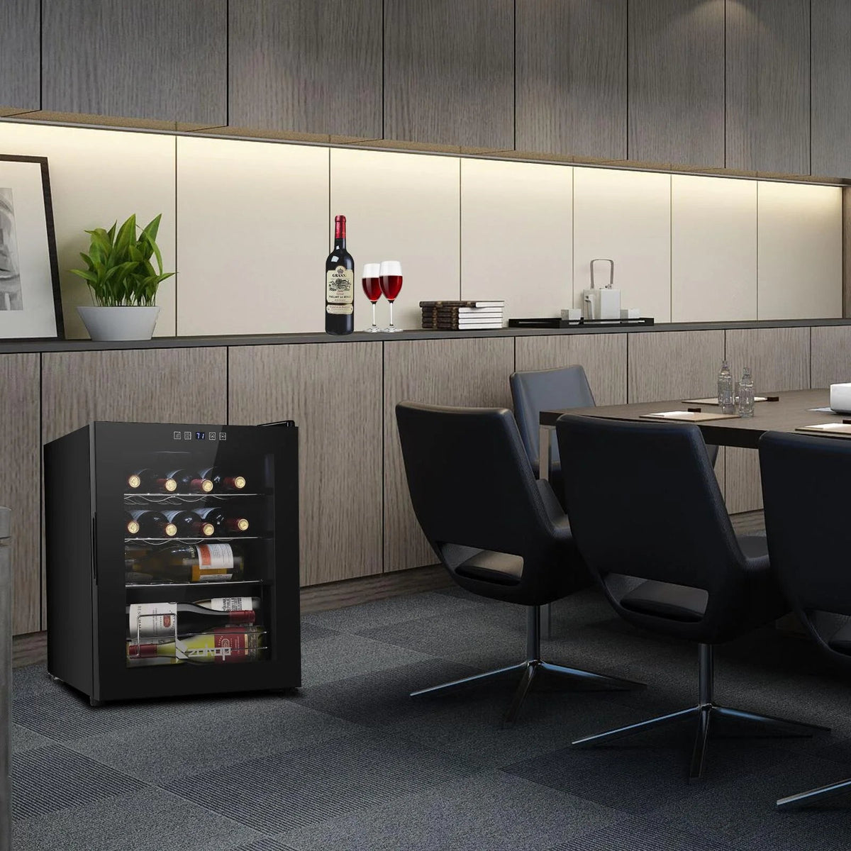 Ktaxon 18 Bottle Compressor Wine Cooler, 1.8 Cu.Ft, 52L - Freestanding