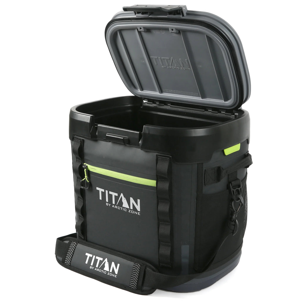 Titan By Arctic Zone Soft-Sided Welded Cooler, 36 Can Capacity, Black/Green - 10004132