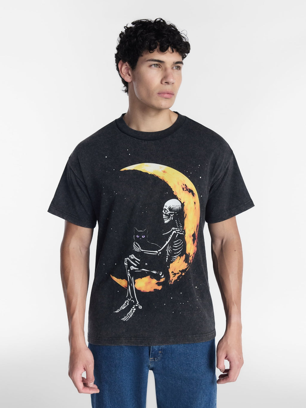 Halloween Boxy Fit Chest X-Ray Graphic Tee Shirt, Men's Sizes XS-4XLT