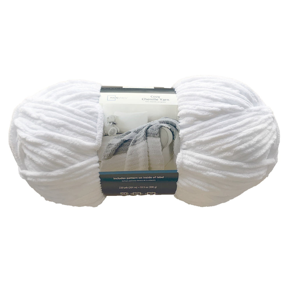 Mainstays Cozy Chenille Yarn, 220 yd, 100% Polyester, Bulky