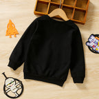 PatPat Halloween Clothes Toddler Boys Girls Sweatshirts Hoodies Pumpkin Face Kids Pullover Long Sleeve Graphic Tees