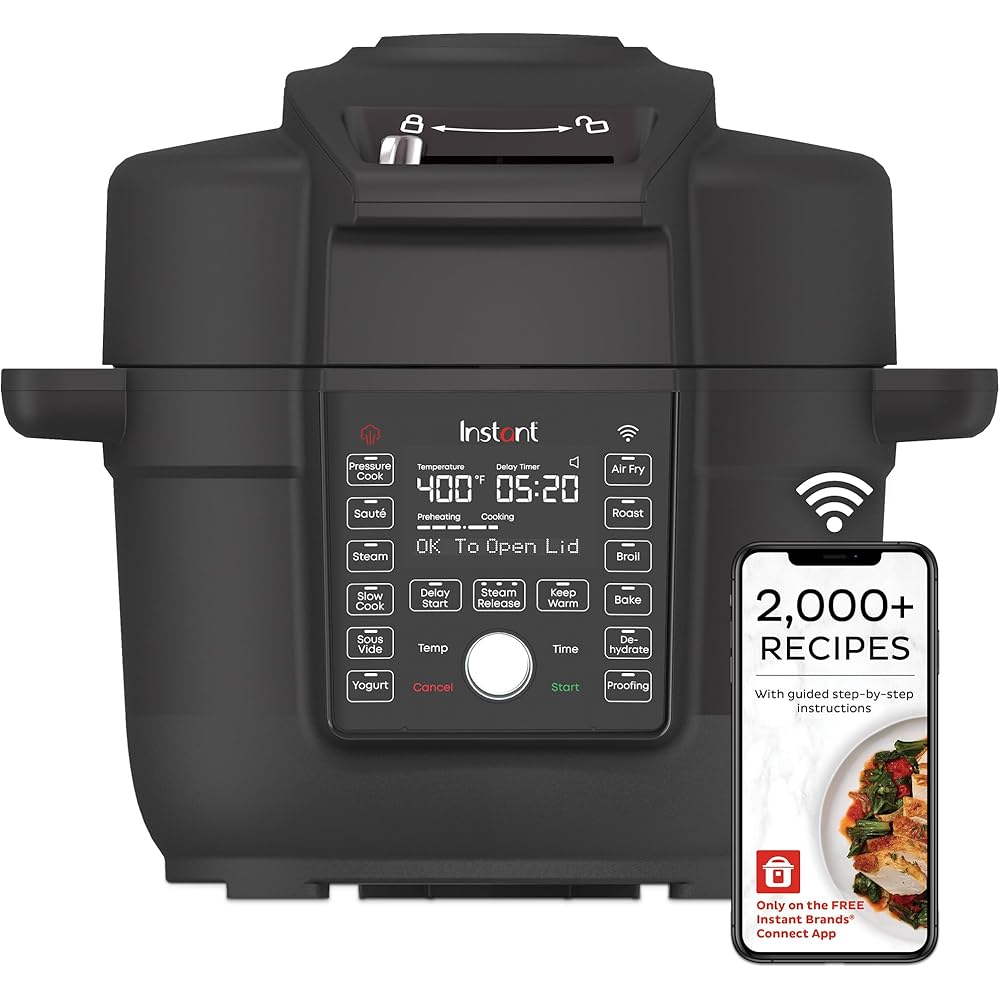 Instant Pot 6.5 Quart Duo Crisp Ultimate Lid WiFi 13-in-1 Air Fryer And Pressure Cooker Combo