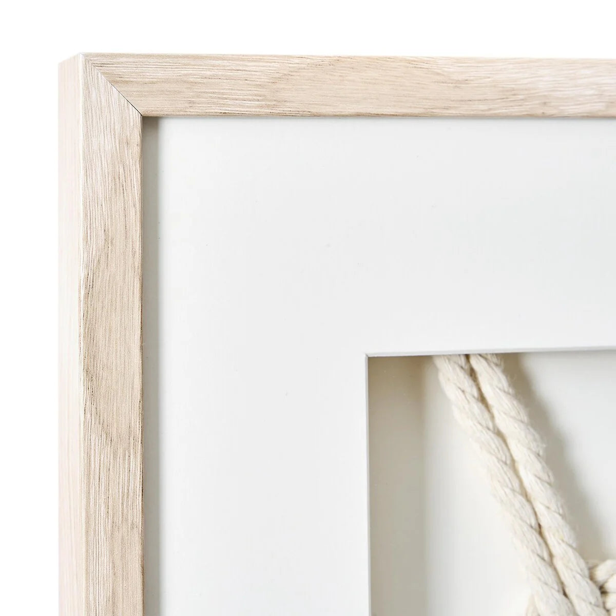3-Piece Framed Nautical Knots Wall Decor Set, Natural Finish - 14in H x 11in L x 1.25in D