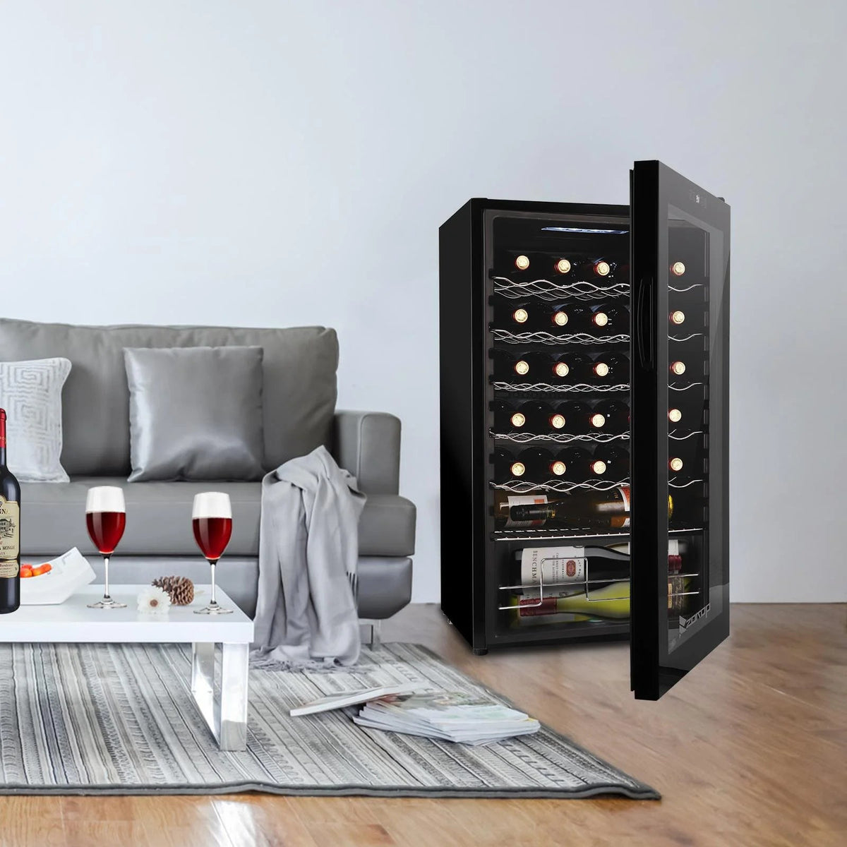 Ktaxon 18 Bottle Compressor Wine Cooler, 1.8 Cu.Ft, 52L - Freestanding