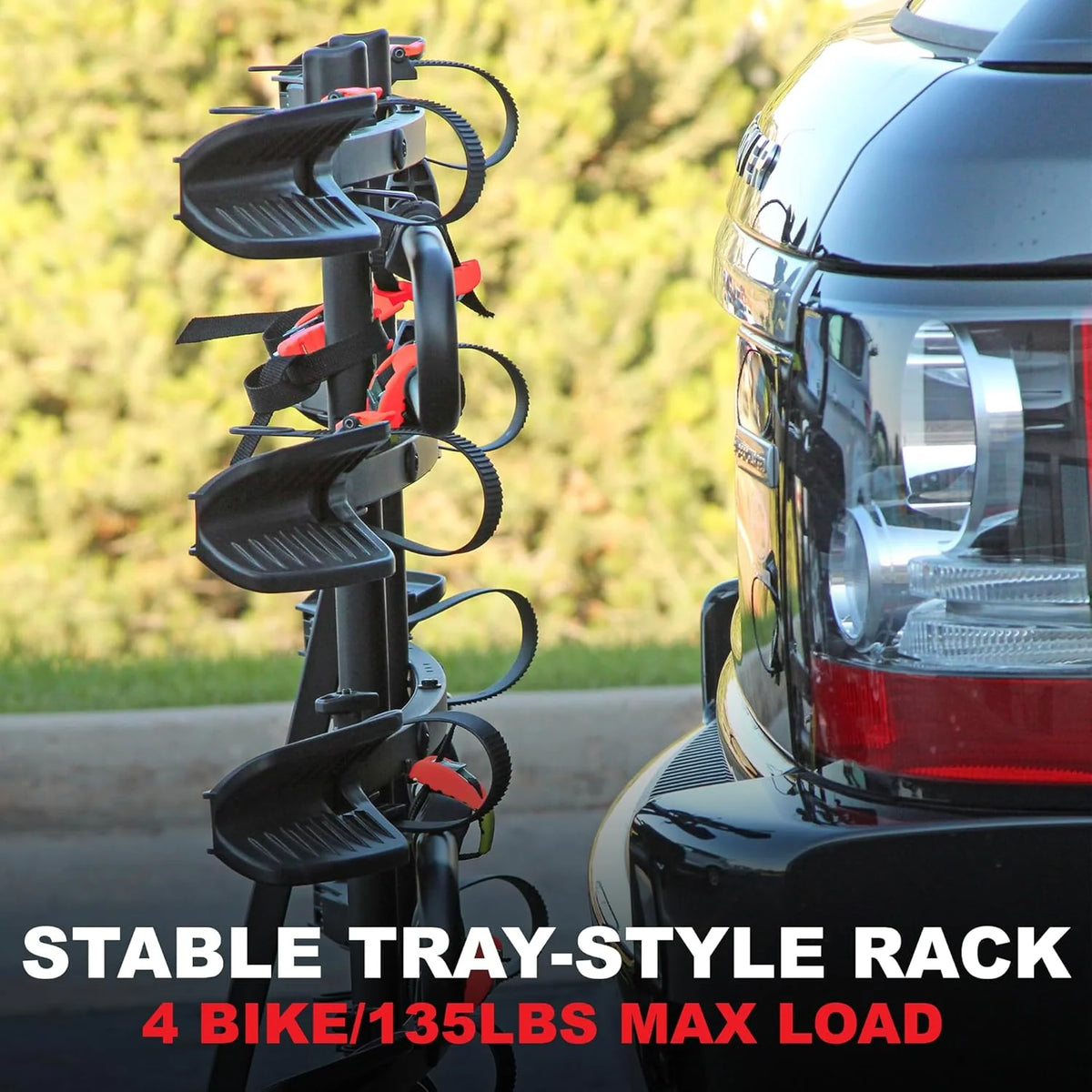 Rack MAX Hitch-Mount Bike Rack, 4 Bicycle Brackets, 2-Inch Receiver - Blade-Runner 4