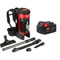 Milwaukee M18 FUEL 1-Gallon Backpack Vacuum, 3-in-1 Design, 5.0Ah Battery - 0885-20-48-11-1850