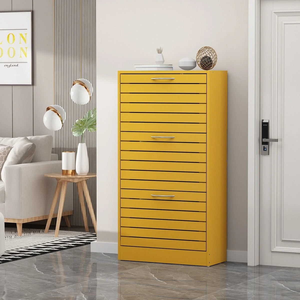 Modern Flip-Down Shoe Storage Cabinet