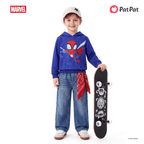 Marvel Spider-Man Boys Hoodies Peter Parker Blue Graphic Pullover Tops Halloween Sweatshirts Toddlers Kids 4-5T