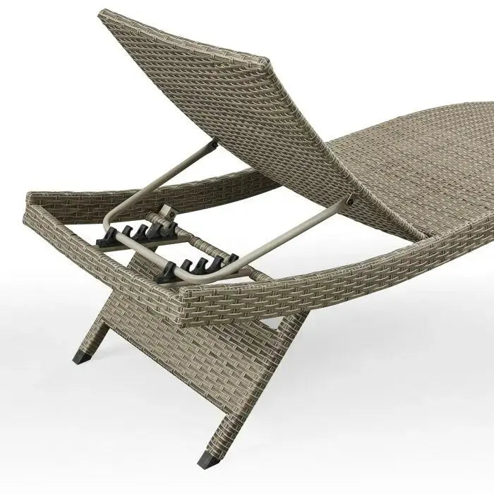 Weatherproof Wicker Chaise Lounge Set, Brown, 2-Piece