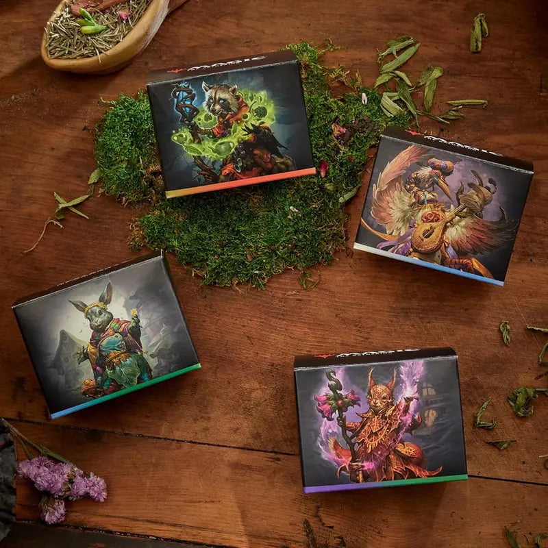 Magic: The Gathering Bloomburrow Commander Deck Bundle - Four Themed Decks: Animated Army, Family Matters, Peace Offering, Squirreled Away