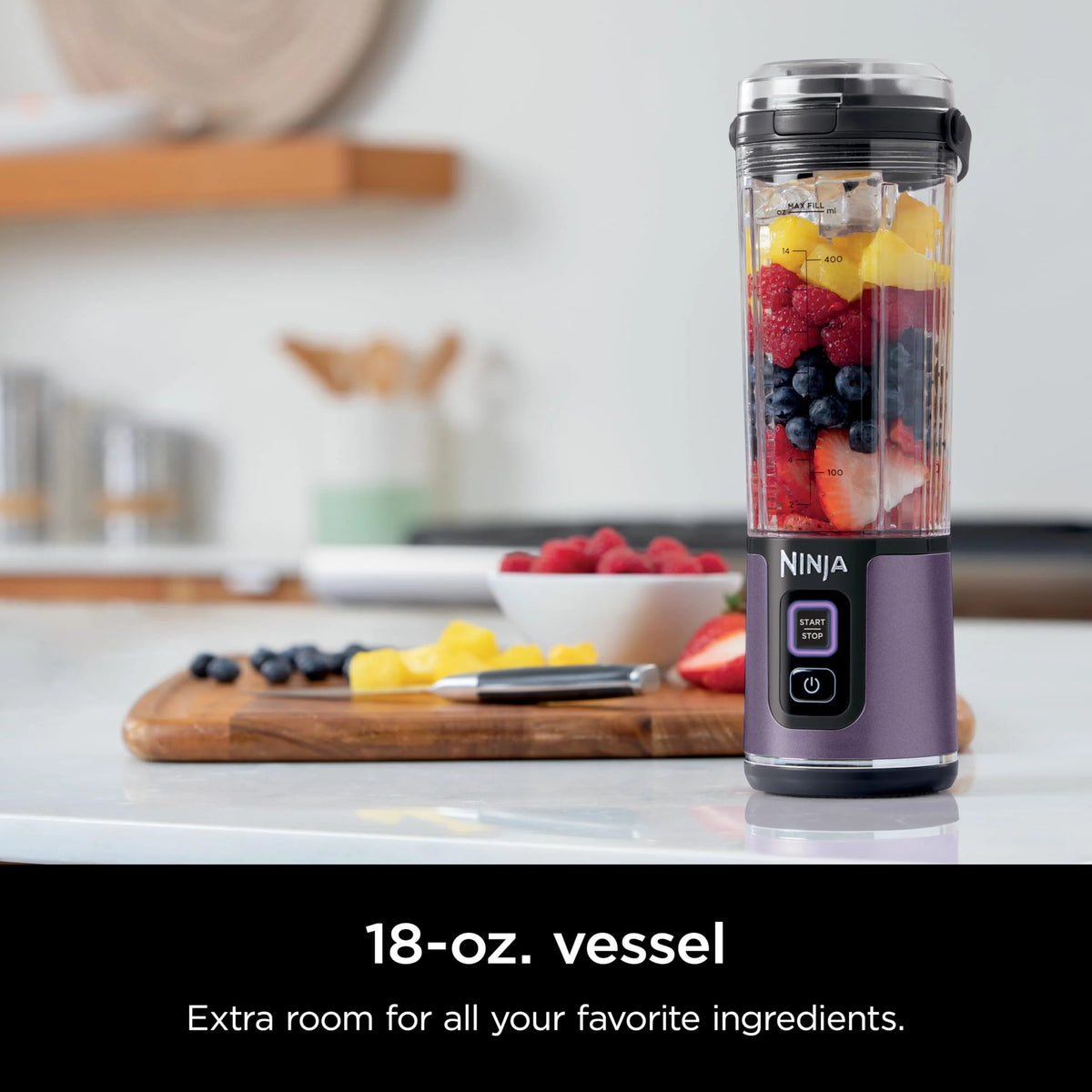Ninja Blast Portable Personal Blender, Cordless, 18 oz, Metallic Purple - BC151PL
