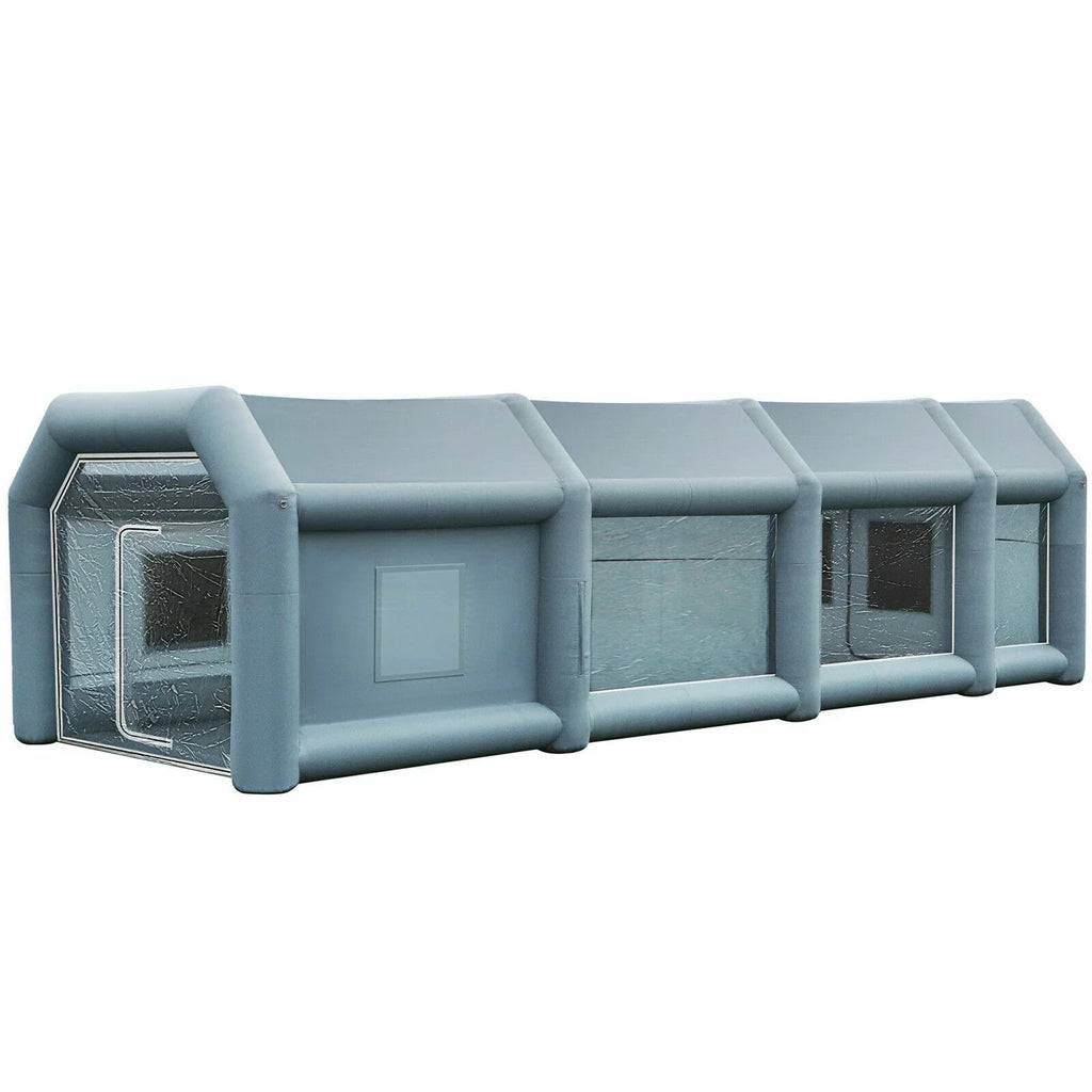 Inflatable Spray Paint Booth Tent 33 x 16.4 x 12 ft With 2 950W And 350W Blowers