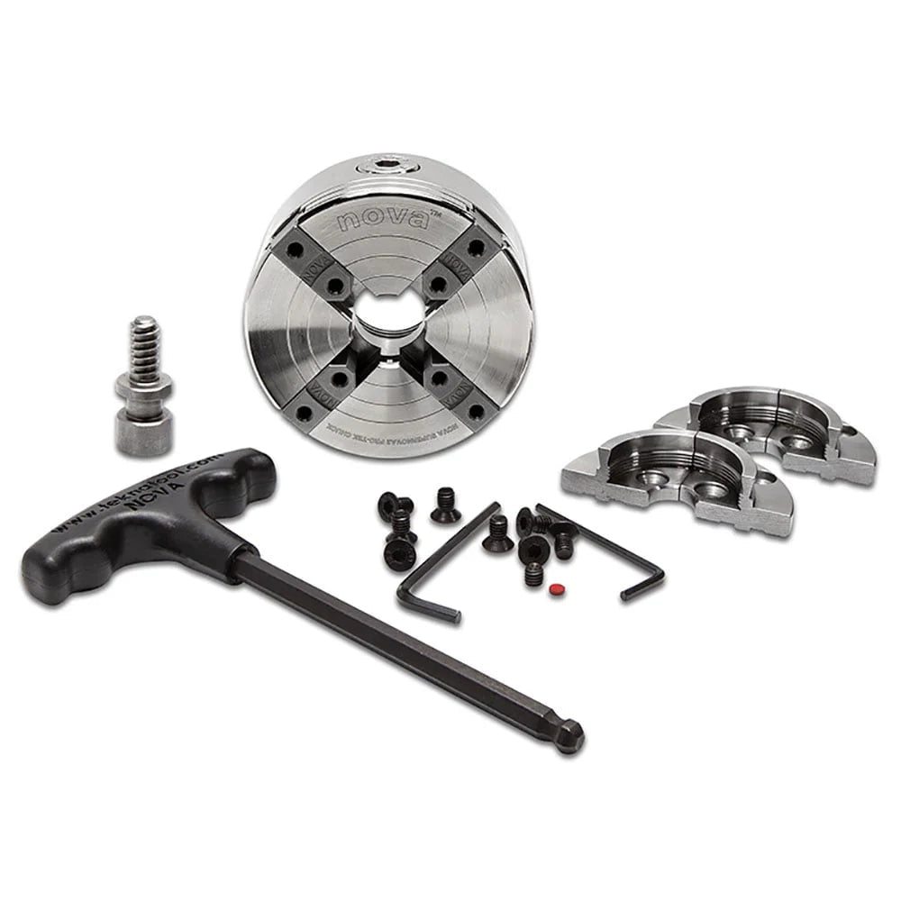 NOVA SUPERNOVA2 Insert Type Wood Turning Chuck And Jaw Set With T-Bar Wrench - 23262