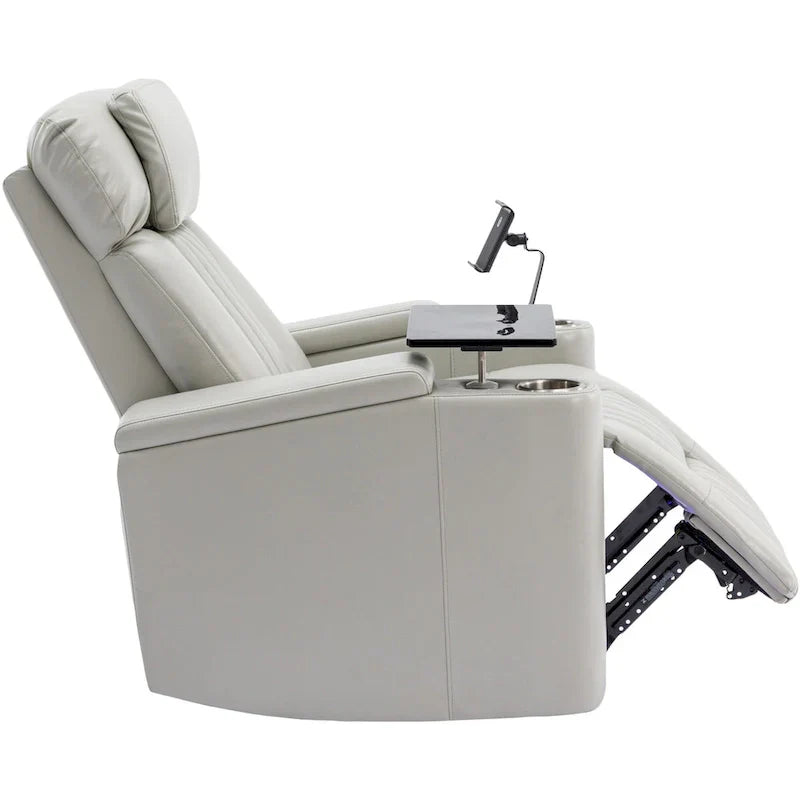 Power Home Theater Recliner Chair, 34.6 D x 38.2 W x 41.4 H, 110-160 Recline, 270 Swivel
