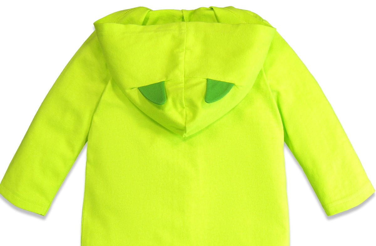Disney Monsters Inc. Toddler Boy or Girl Cosplay Hooded One Piece Mike Lime Green