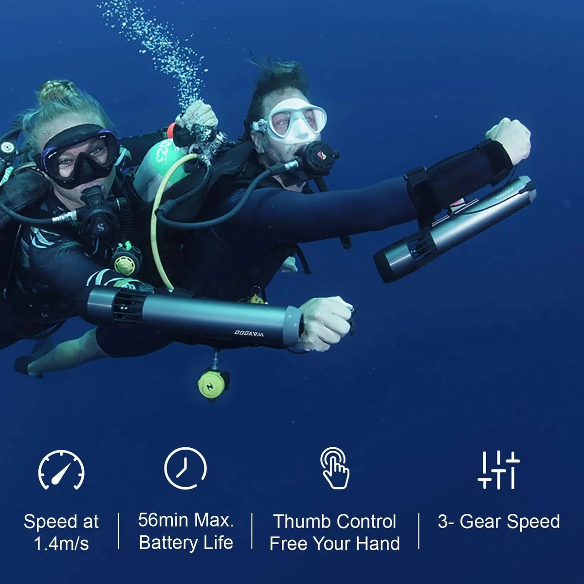 Waydoo Subnado Underwater Scooter 2-Pack With Twin Engine Handle Bracket - Subnado