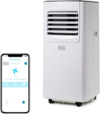BLACK+DECKER Smart Portable Air Conditioner With Heat, 14,000 BTU ASHRAE, White