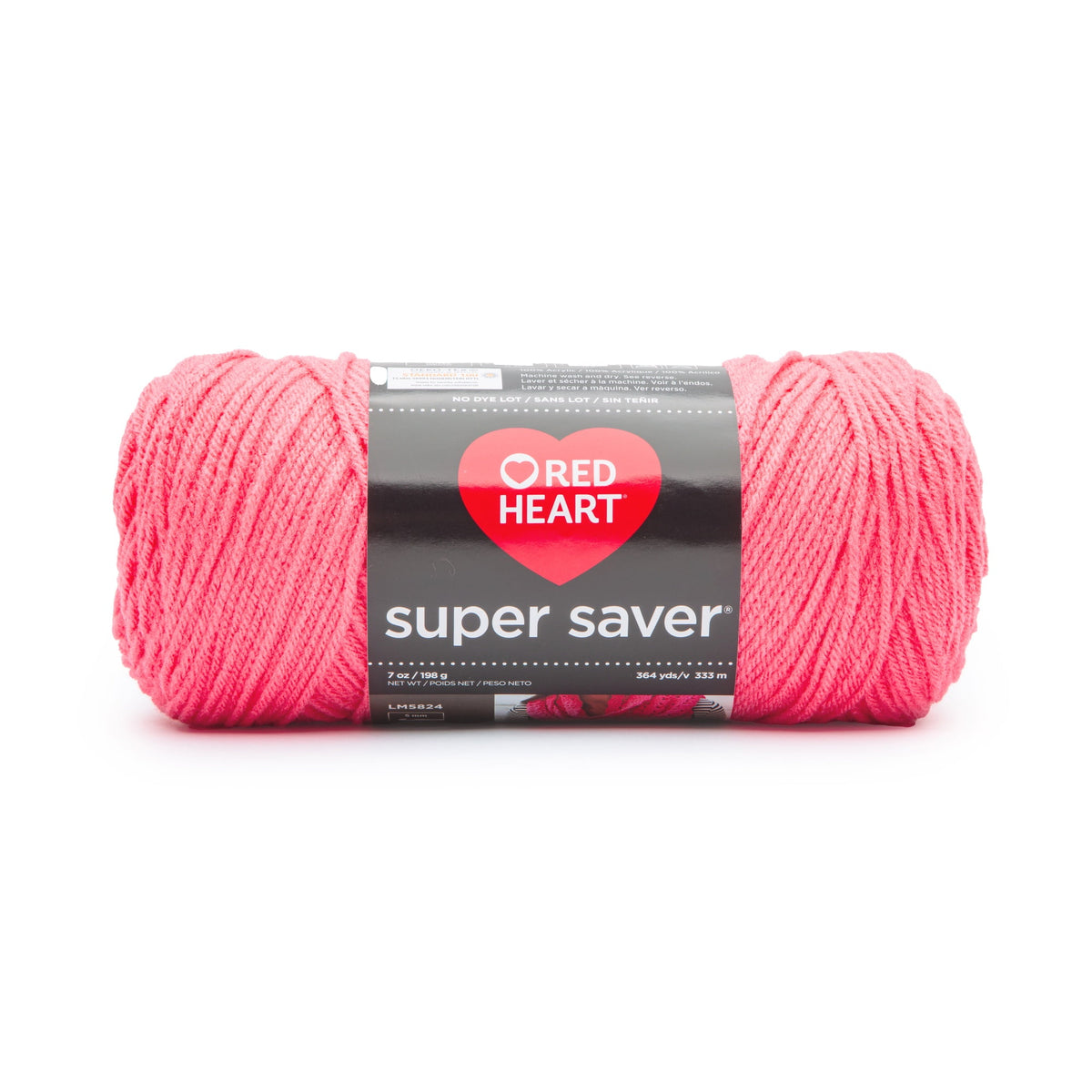 Red Heart Super Saver 4 Medium Acrylic Yarn Black 7oz 198g 364 Yards