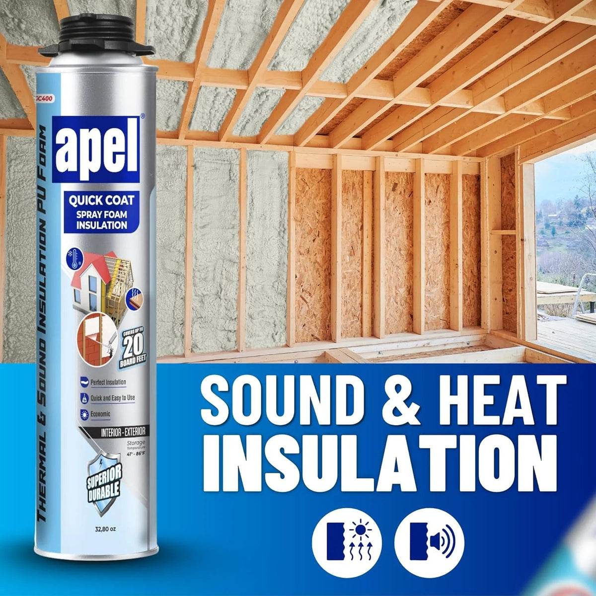 apel Spray Foam Insulation Kit, 12 x 32.80 oz / 240 Bd ft - 12 Pack