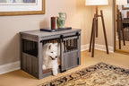 New Age Pet Furniture-Style Dog Crate, Antique White, Large, 36.02in x 24.02in x 26.18in