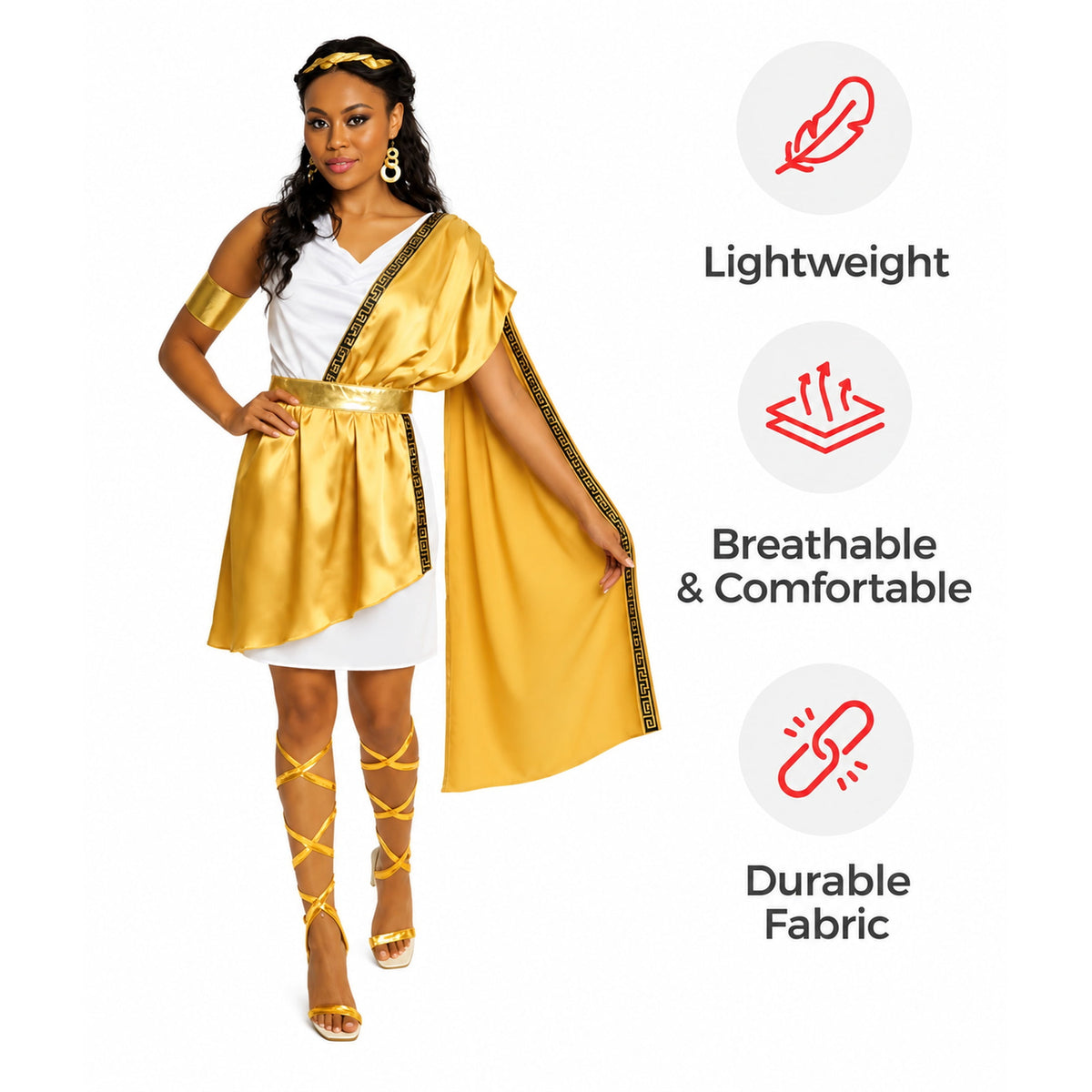 Greek Goddess Halloween Costume for Adults, by Way to Celebrate