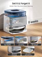 Lefant Robot Vacuum And Mop, 12000Pa Suction, All-In-One Base Station, Dual Spinning Mops - M3L