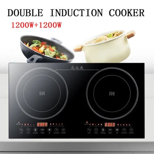 Portable Dual Induction Cooktop Countertop Hot Plate - 2400W