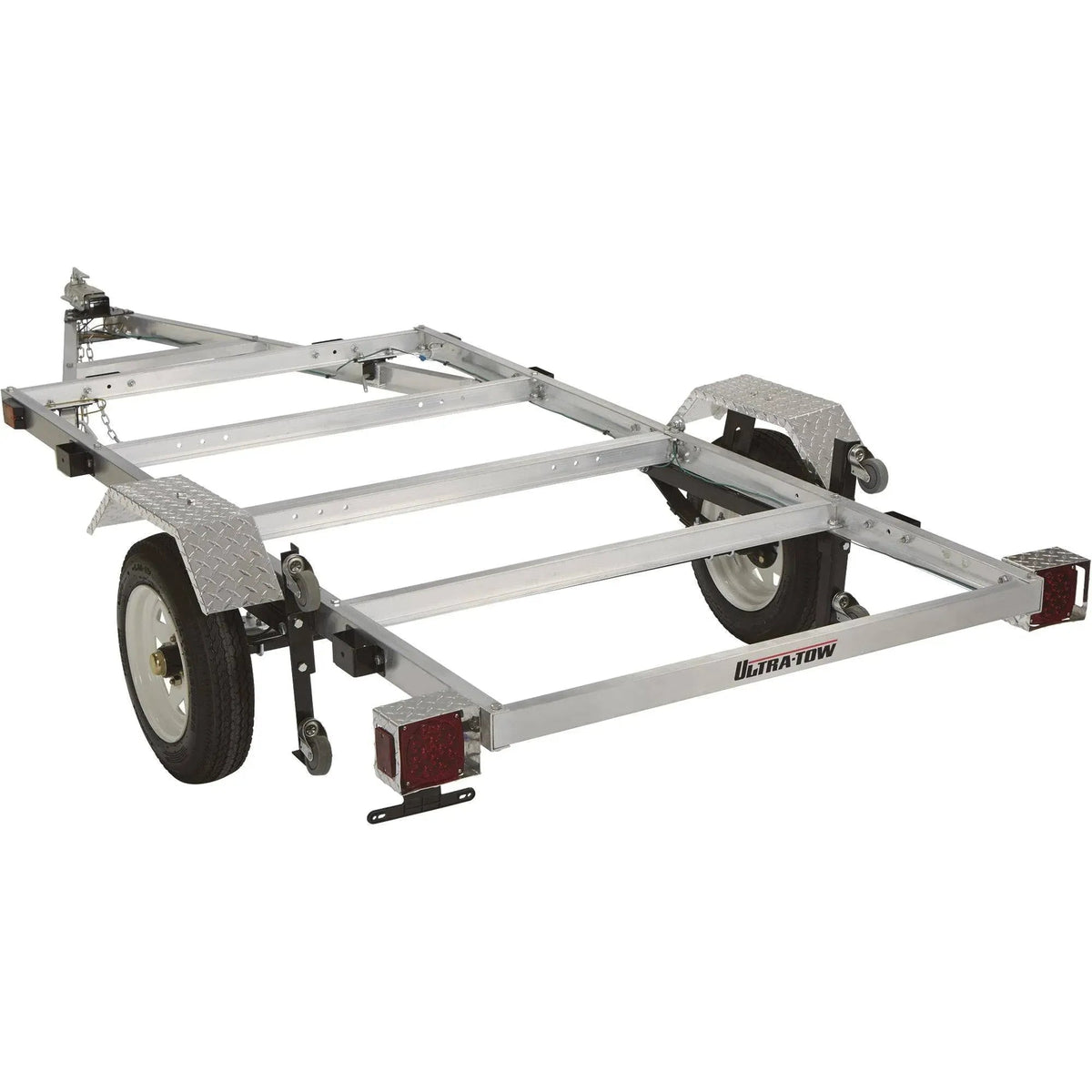 Folding Aluminum Utility Trailer, 4-Ft. x 8-Ft., 1,170-Lb. Load Capacity