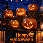 Ninonly 26Pcs Halloween Pumpkin Carving Kit, with 24 PCS Stainless Steel Pumpkin Carving Stencils&2 Carving Tools