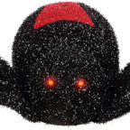 Light-Up Animated Dropping Tinsel Spider Decoration, Black and Red, 2', Halloween by Way To Celebrate