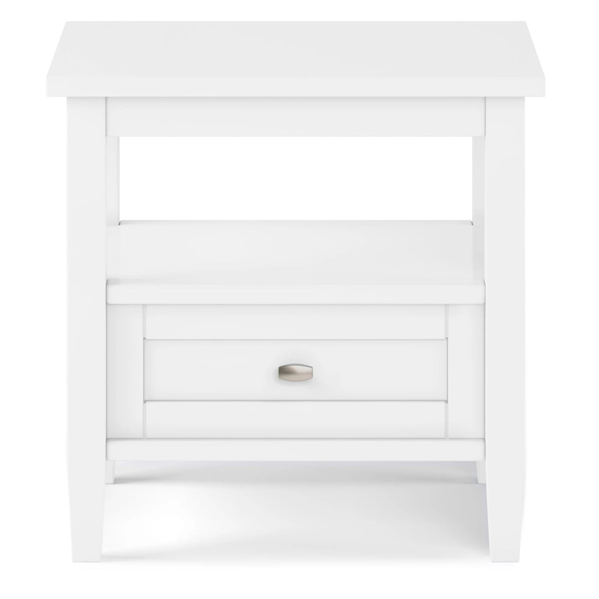 Solid Wood Rectangle End Table With Drawer And Shelf, 18.1in D x 20in W x 19.5in H - Norfolk