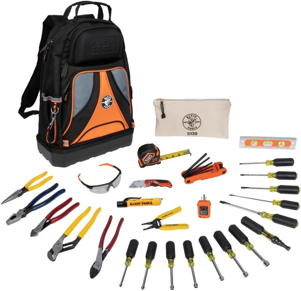 Klein Tools 28-Piece Hand Tool Kit With Backpack - 80028