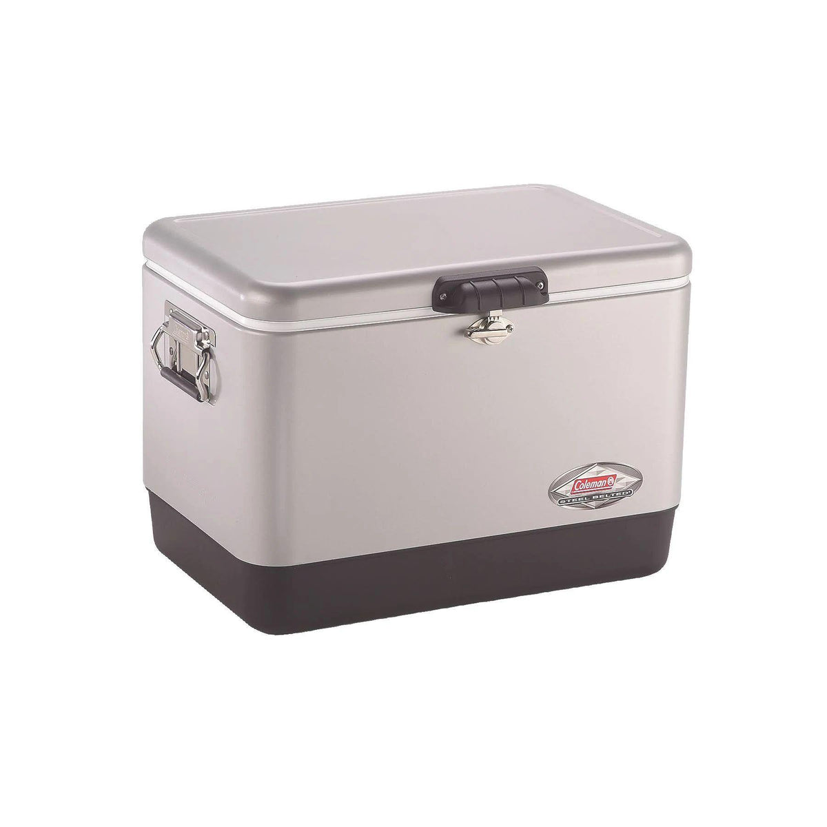 54 Quart Steel Belted Hard Cooler With Seat Lid And Leak-Resistant Drain
