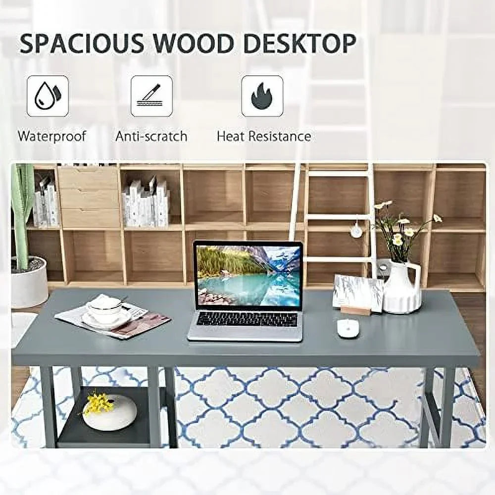 ASDRFYU Computer Desk With Shelves, 47.5in X 20in
