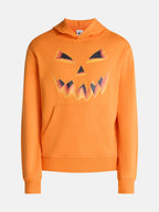 Halloween Oversized Fit Jack O'Lantern Pumpkin Graphic Fleece Hoodie Sweatshirt, Men's Sizes XS-4XLT