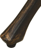 Bronze Square Cast Aluminum Patio Table With Umbrella Hole, 35.4 in x 35.4 in x 28.7 in